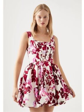 aje casabianca braided asymmetric puff sleeve mini dress | Dresses | Aje Smock dress